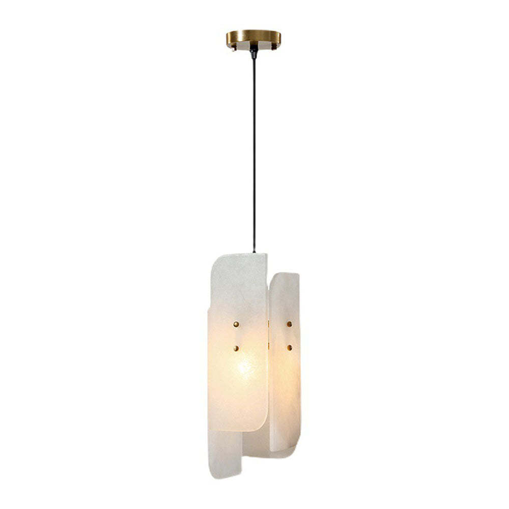 Scandinavian Multiple Pieces White Alabaster Pendant Lights -Homdiy