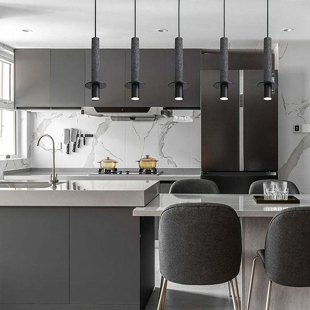 Industrial Minimalist Column Alabaster Pendant Lights -Homdiy