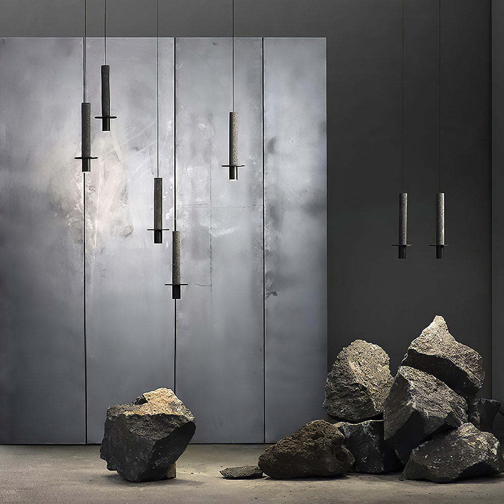 Industrial Minimalist Column Alabaster Pendant Lights -Homdiy