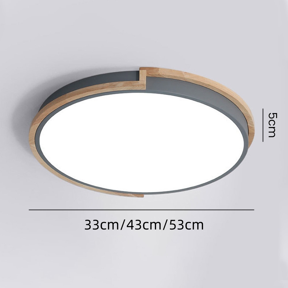 Nordic Wooden Bedroom LED Ceiling Light