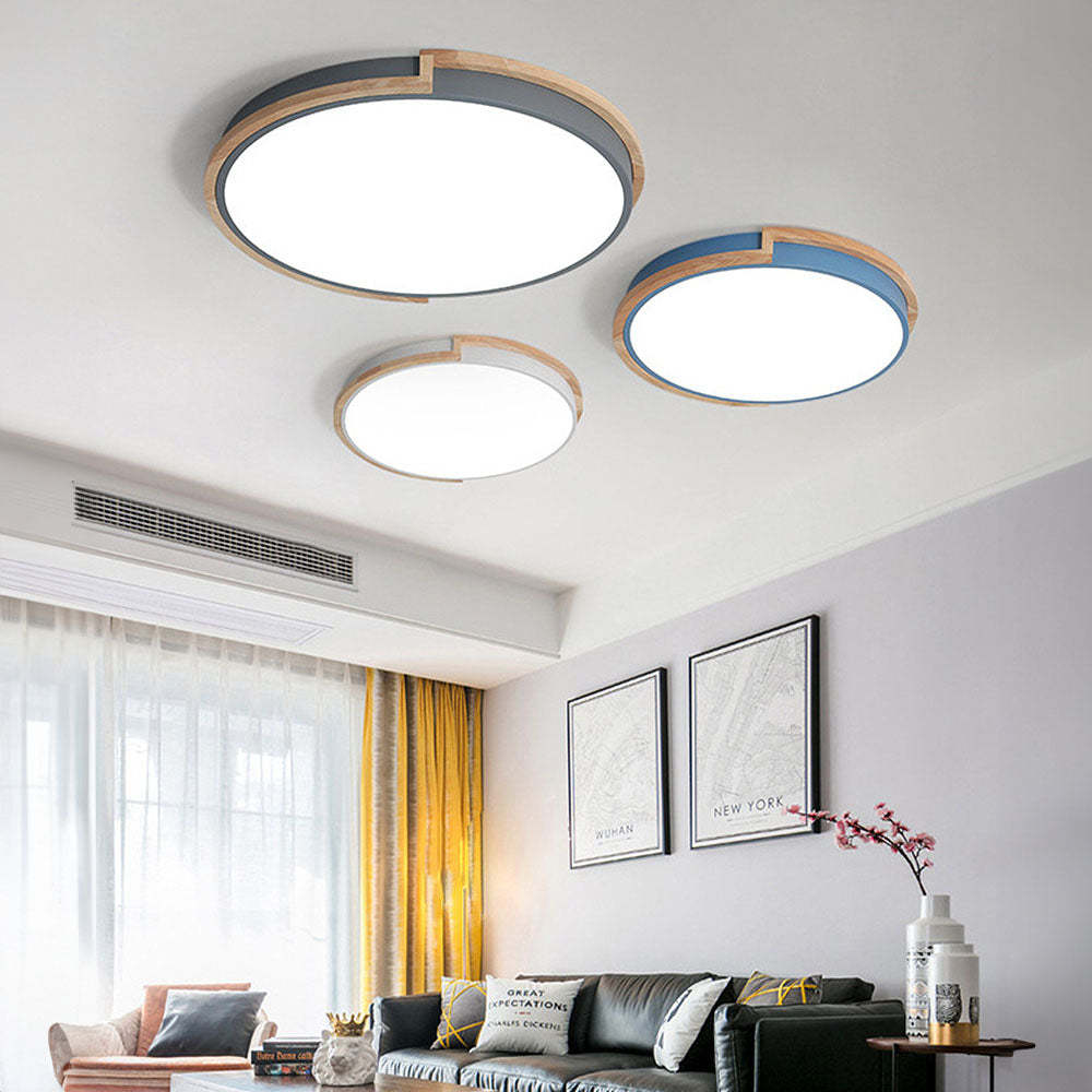 Nordic Wooden Bedroom LED Ceiling Light -Homdiy