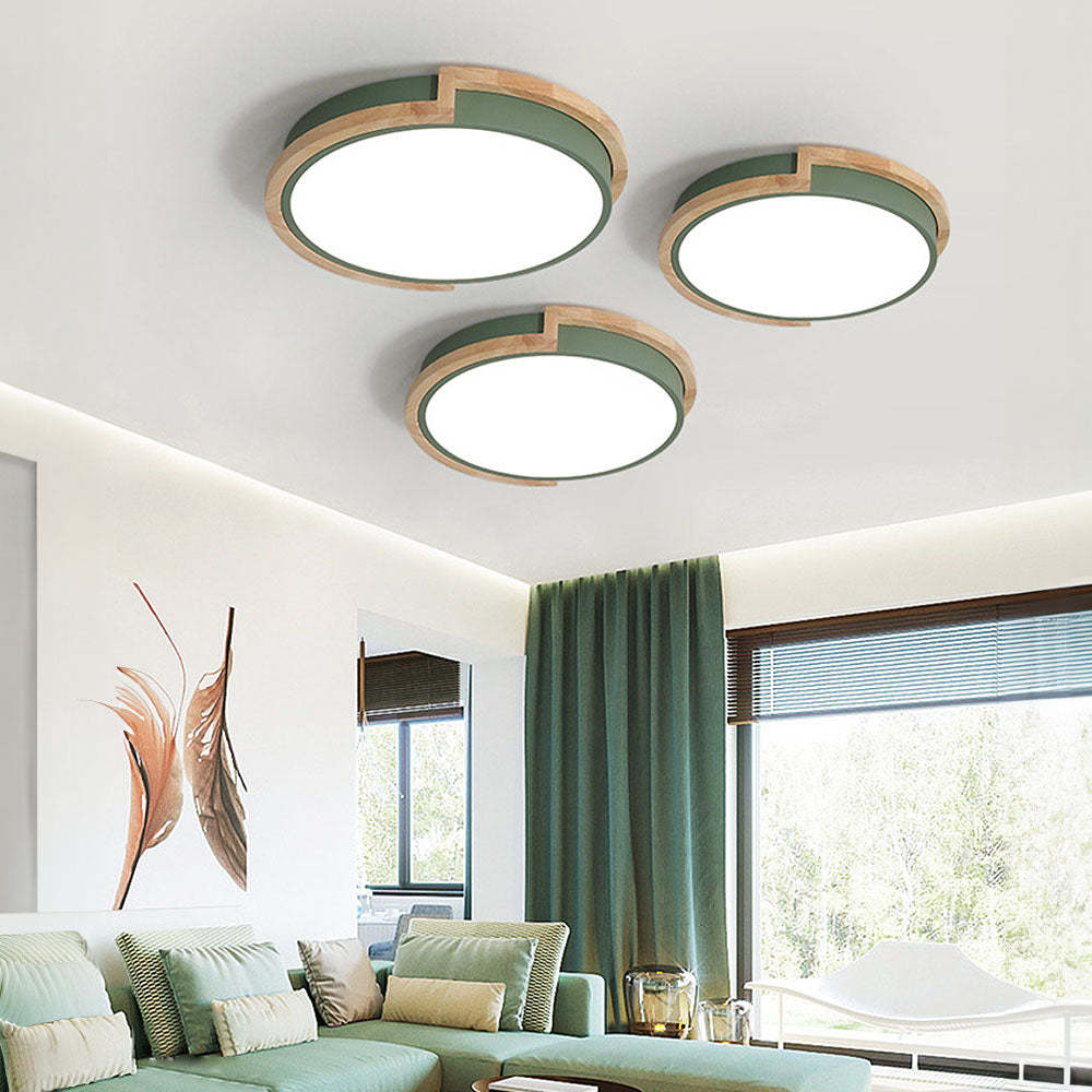 Nordic Wooden Bedroom LED Ceiling Light -Homdiy
