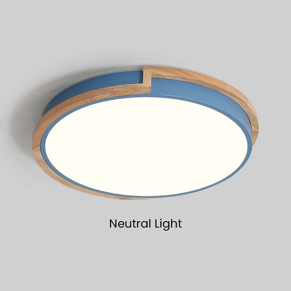 Nordic Wooden Bedroom LED Ceiling Light -Homdiy