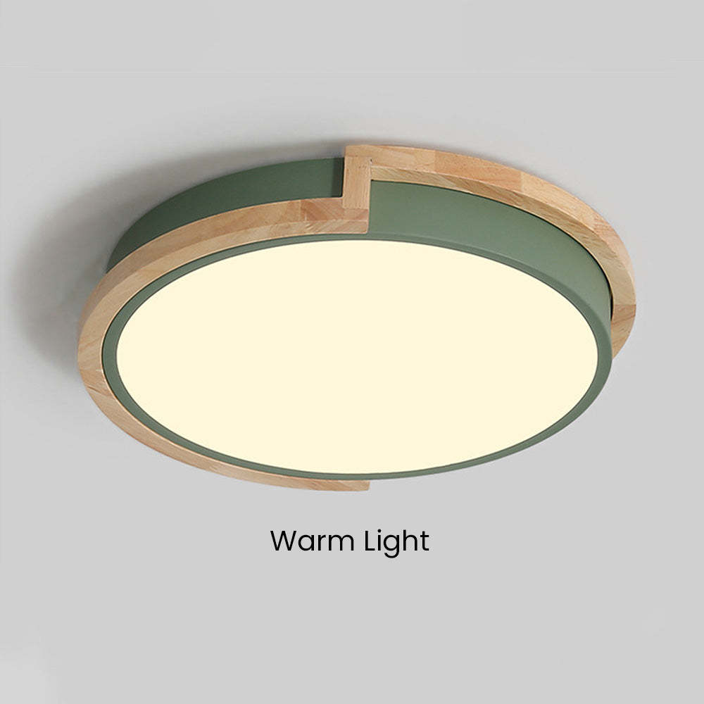 Nordic Wooden Bedroom LED Ceiling Light -Homdiy