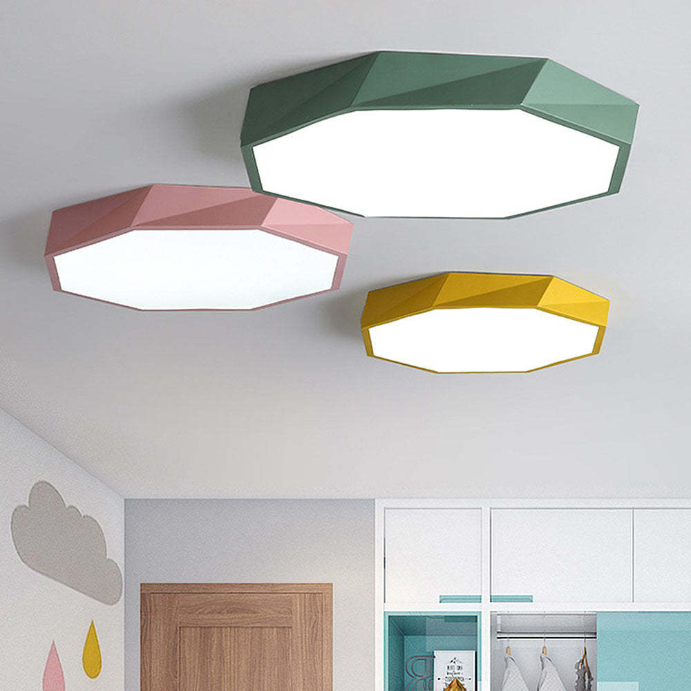 Nordic Colorful Geometry LED Ceiling Light -Homdiy