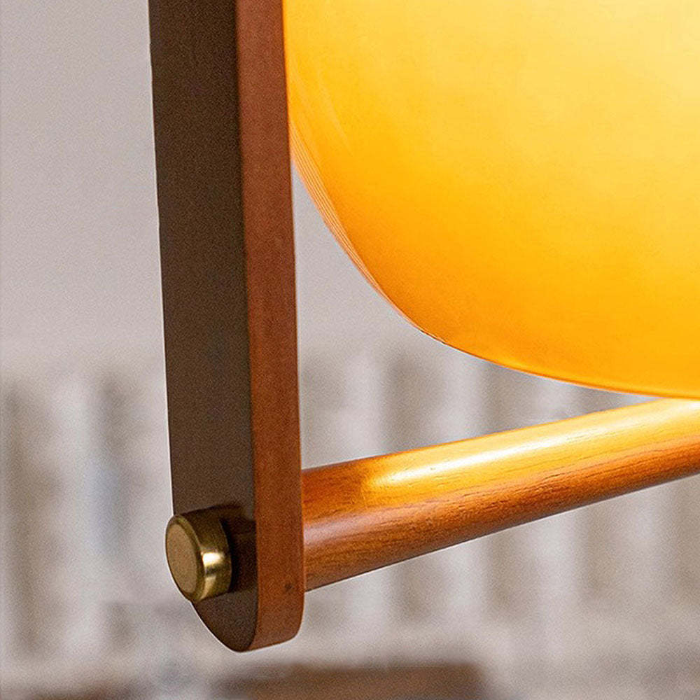 Vintage Bauhaus Orange Wood Pendant Lights -Homdiy