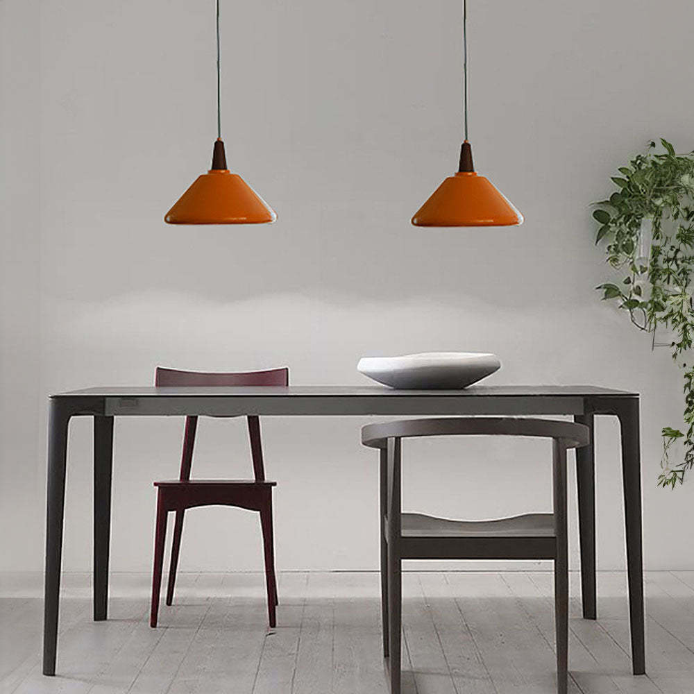 Bauhaus Orange Simple Living Room Pendant Lights -Homdiy