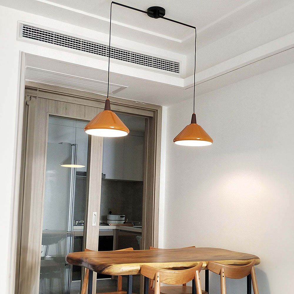 Bauhaus Orange Simple Living Room Pendant Lights -Homdiy