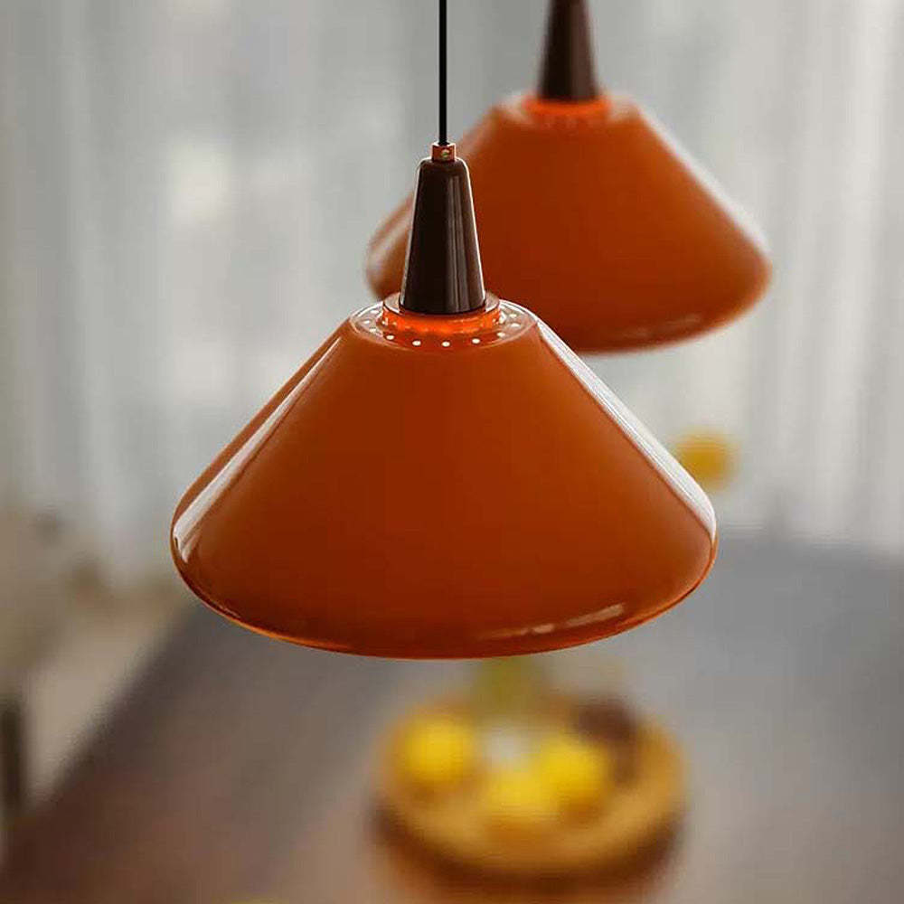 Bauhaus Orange Simple Living Room Pendant Lights -Homdiy