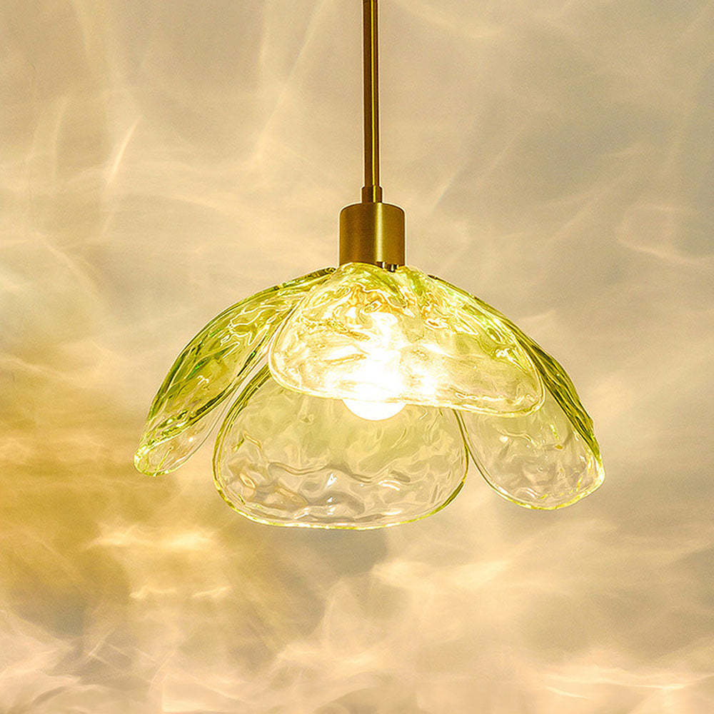 Creative Flower Petal Bedside Rod Pendant Light -Homdiy