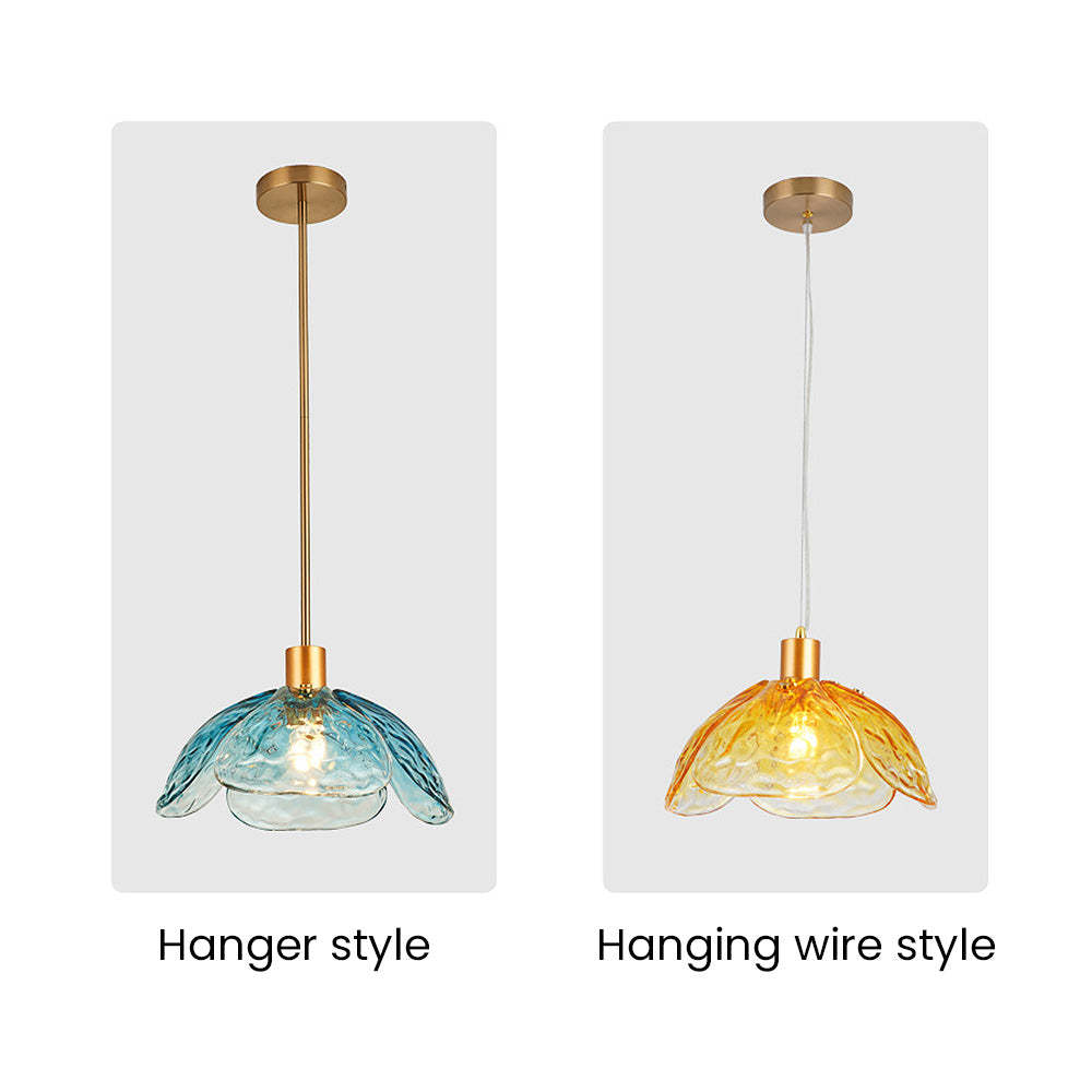 Creative Flower Petal Bedside Rod Pendant Light -Homdiy
