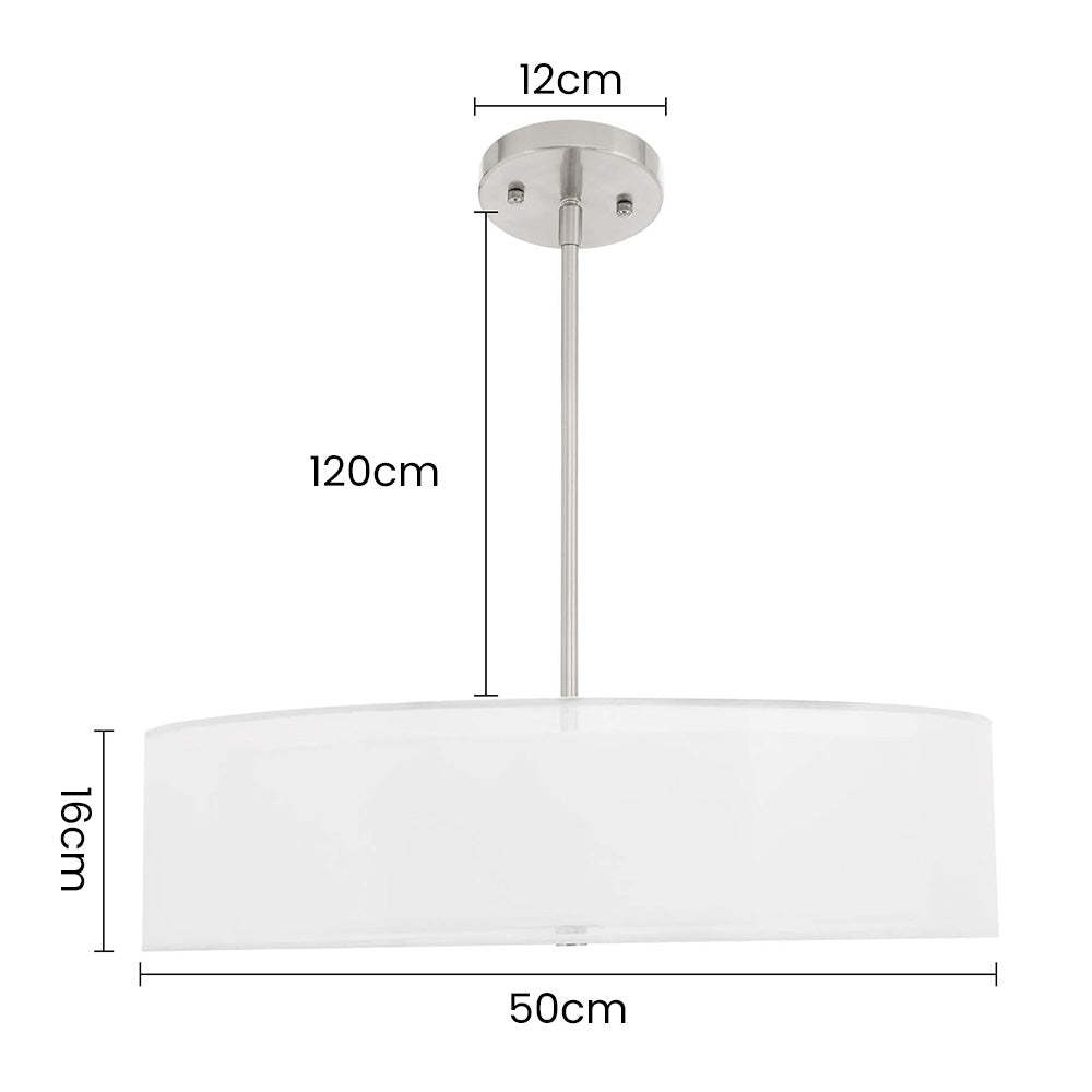 Vintage Minimalist Drum Acrylic Rod Pendant Light -Homdiy