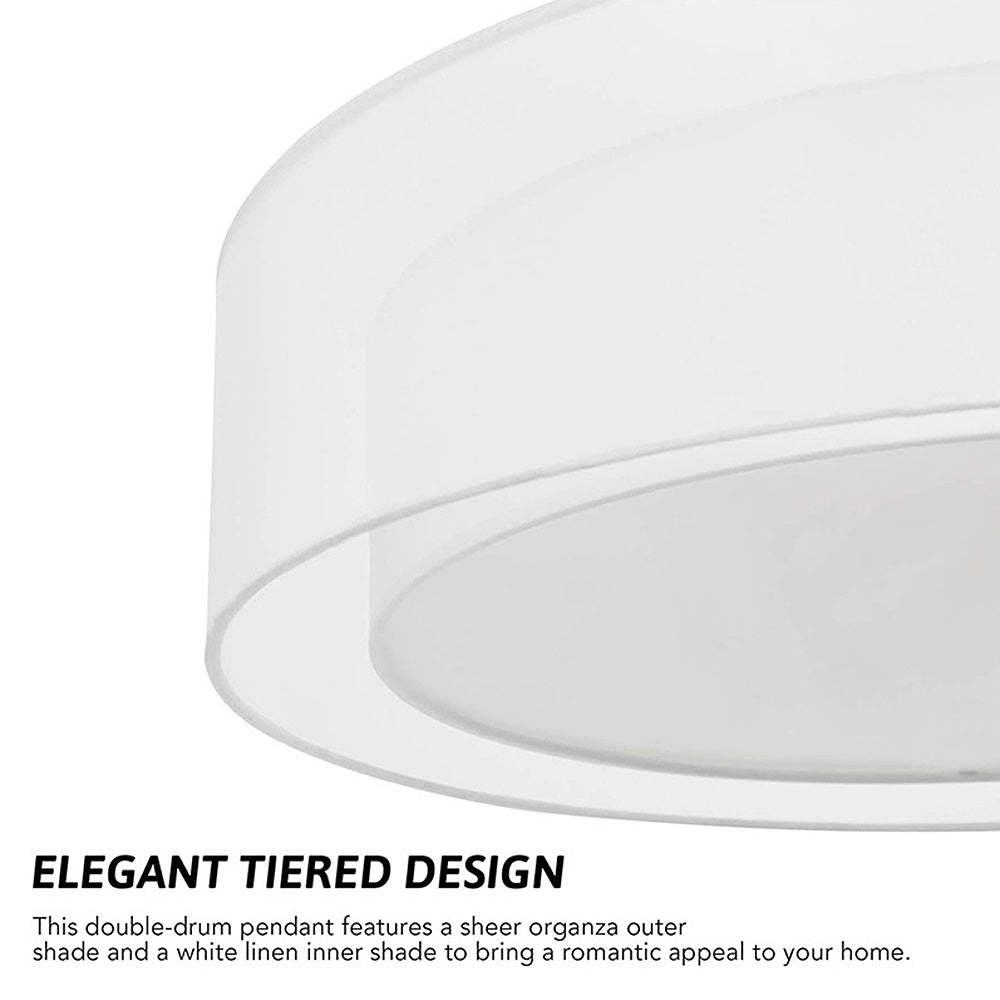 Vintage Minimalist Drum Acrylic Rod Pendant Light -Homdiy