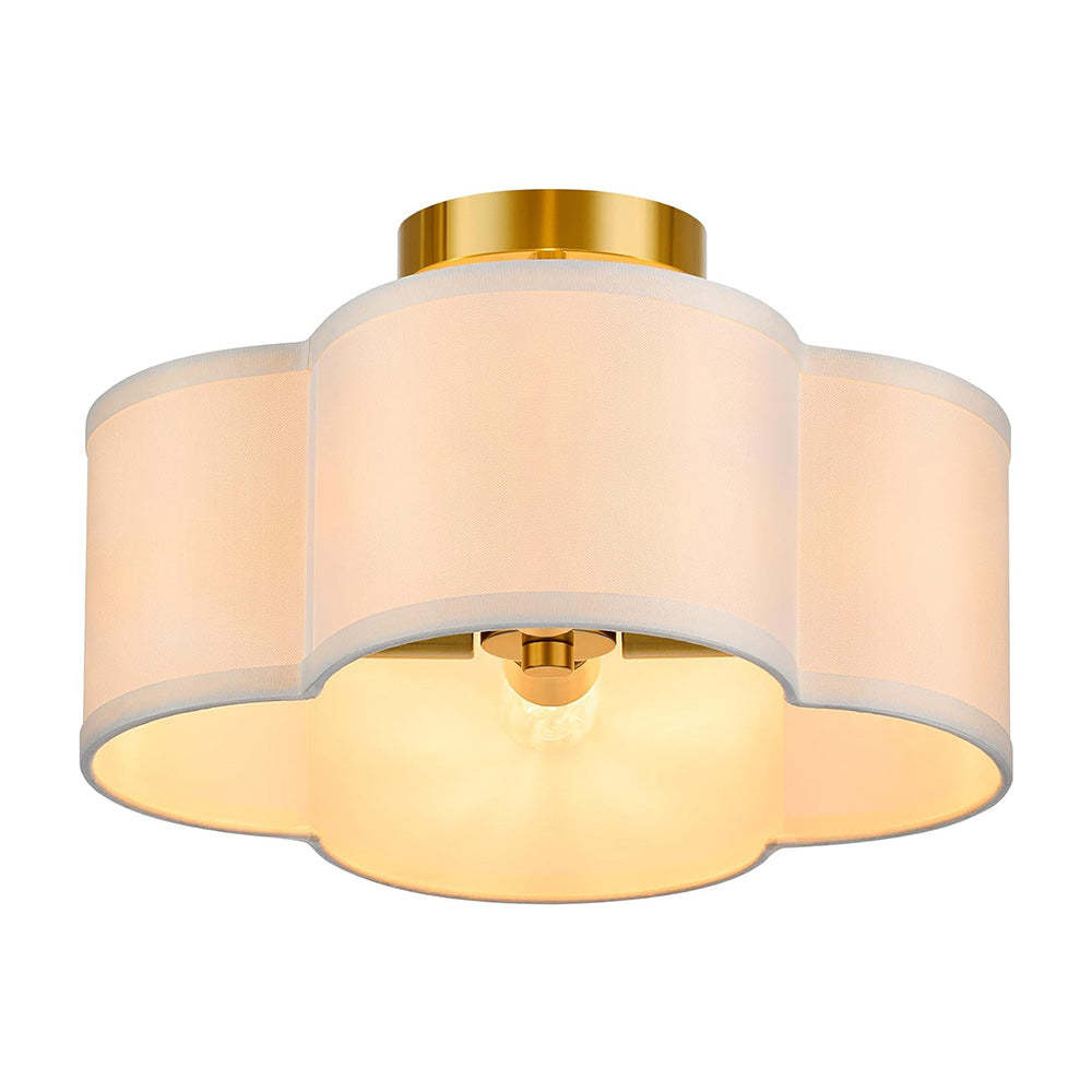 Creative Flower Shape Drum Fabric Ceiling Light -Homdiy