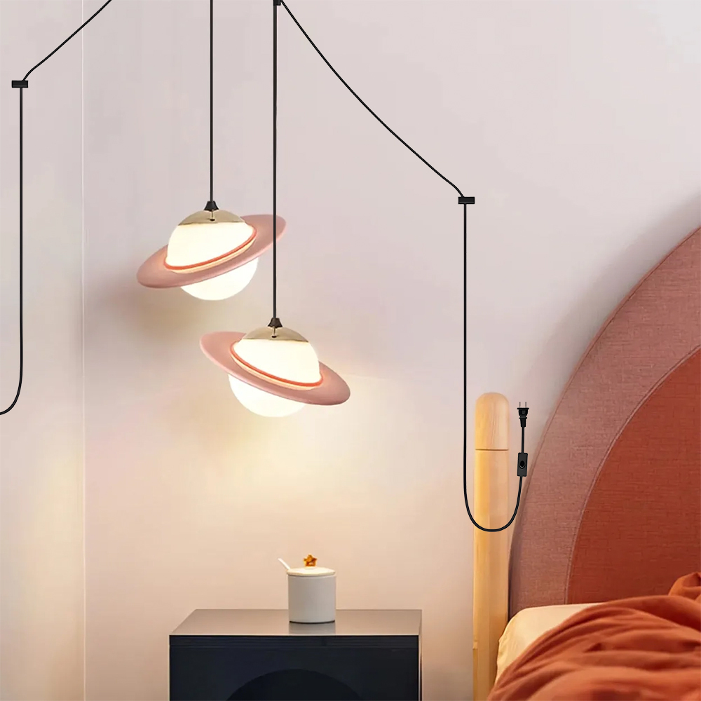 Colorful Small Planet Glass Pendant Light
