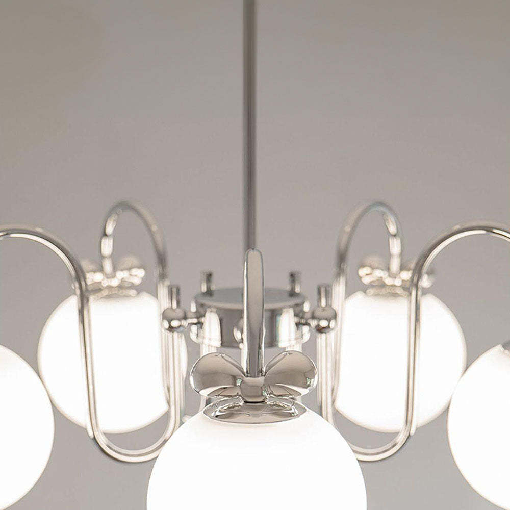 Classic Vintage White Glass Ball Rod Pendant Lights -Homdiy