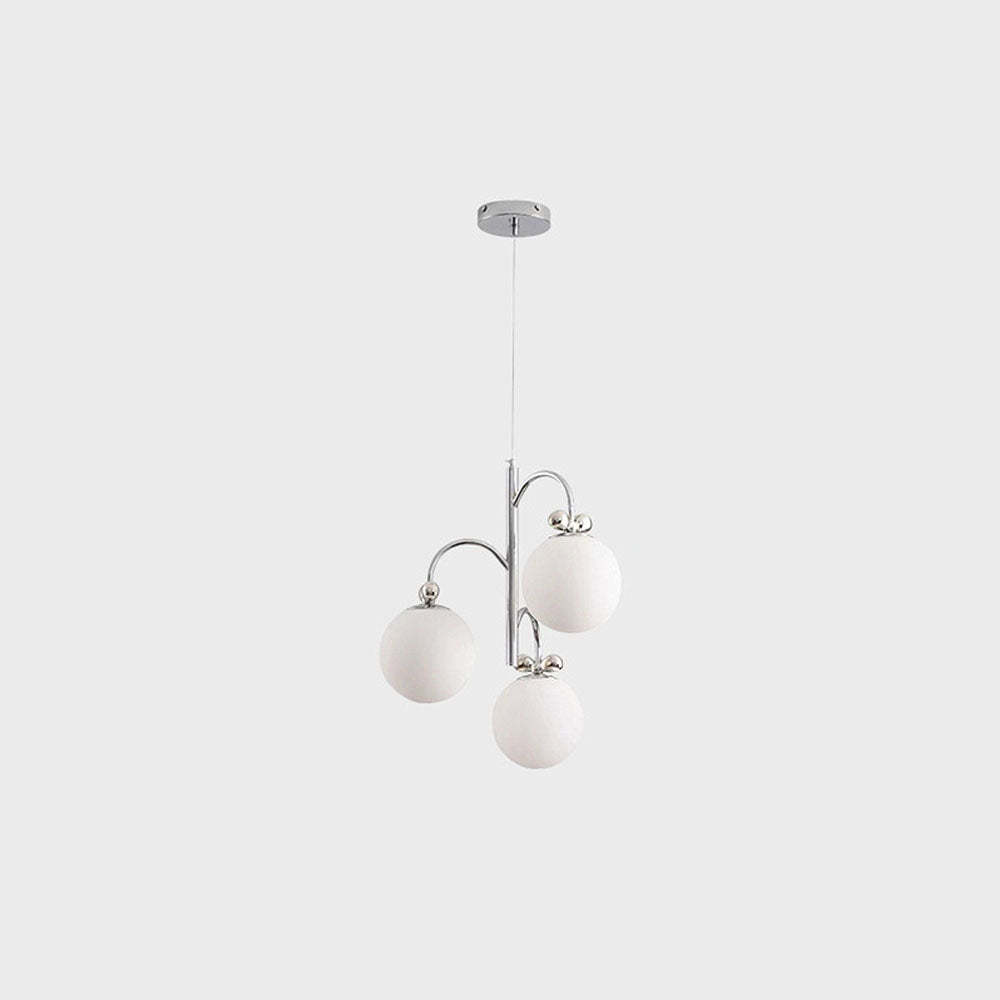 Classic Vintage White Glass Ball Rod Pendant Lights -Homdiy