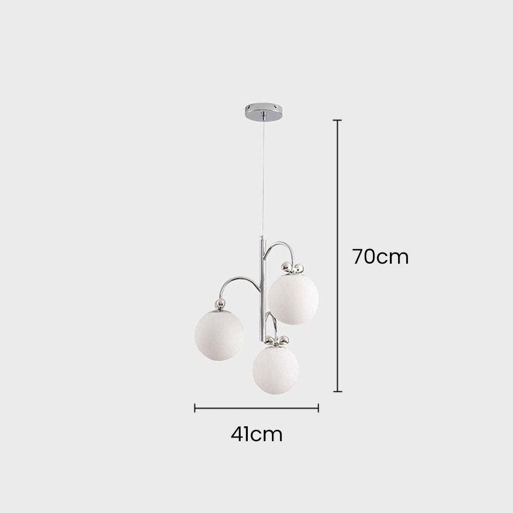 Classic Vintage White Glass Ball Rod Pendant Lights -Homdiy