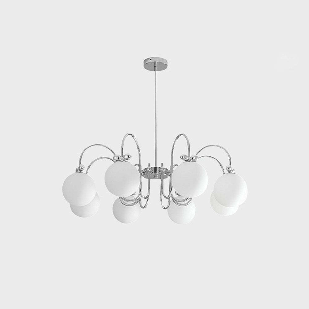 Classic Vintage White Glass Ball Rod Pendant Lights -Homdiy