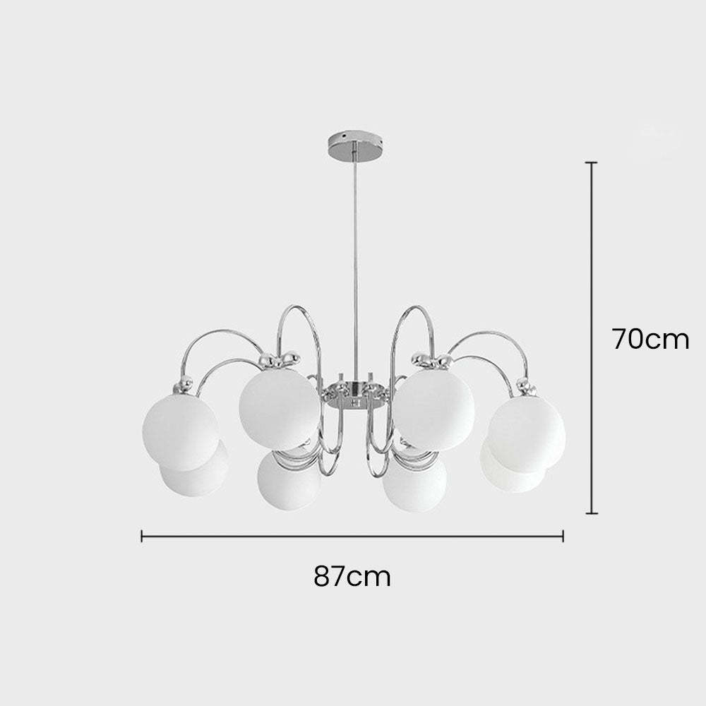 Classic Vintage White Glass Ball Rod Pendant Lights -Homdiy
