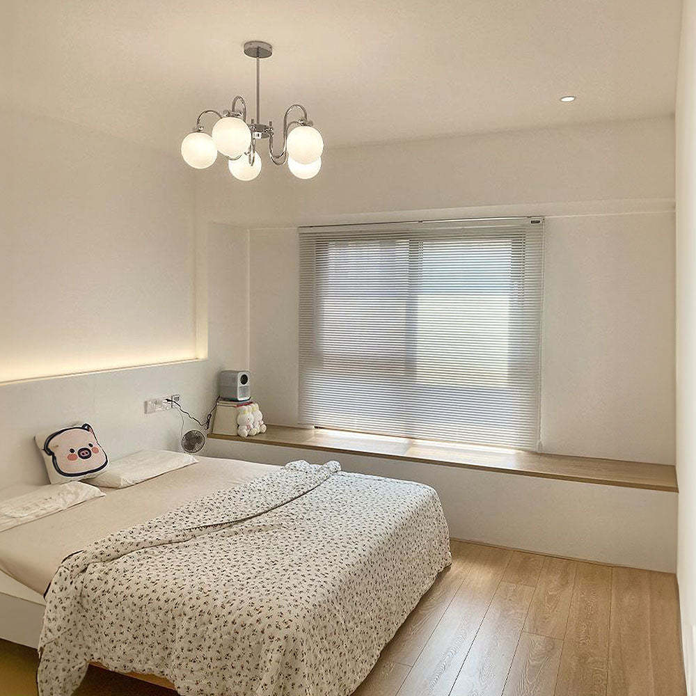 Classic Vintage White Glass Ball Rod Pendant Lights -Homdiy