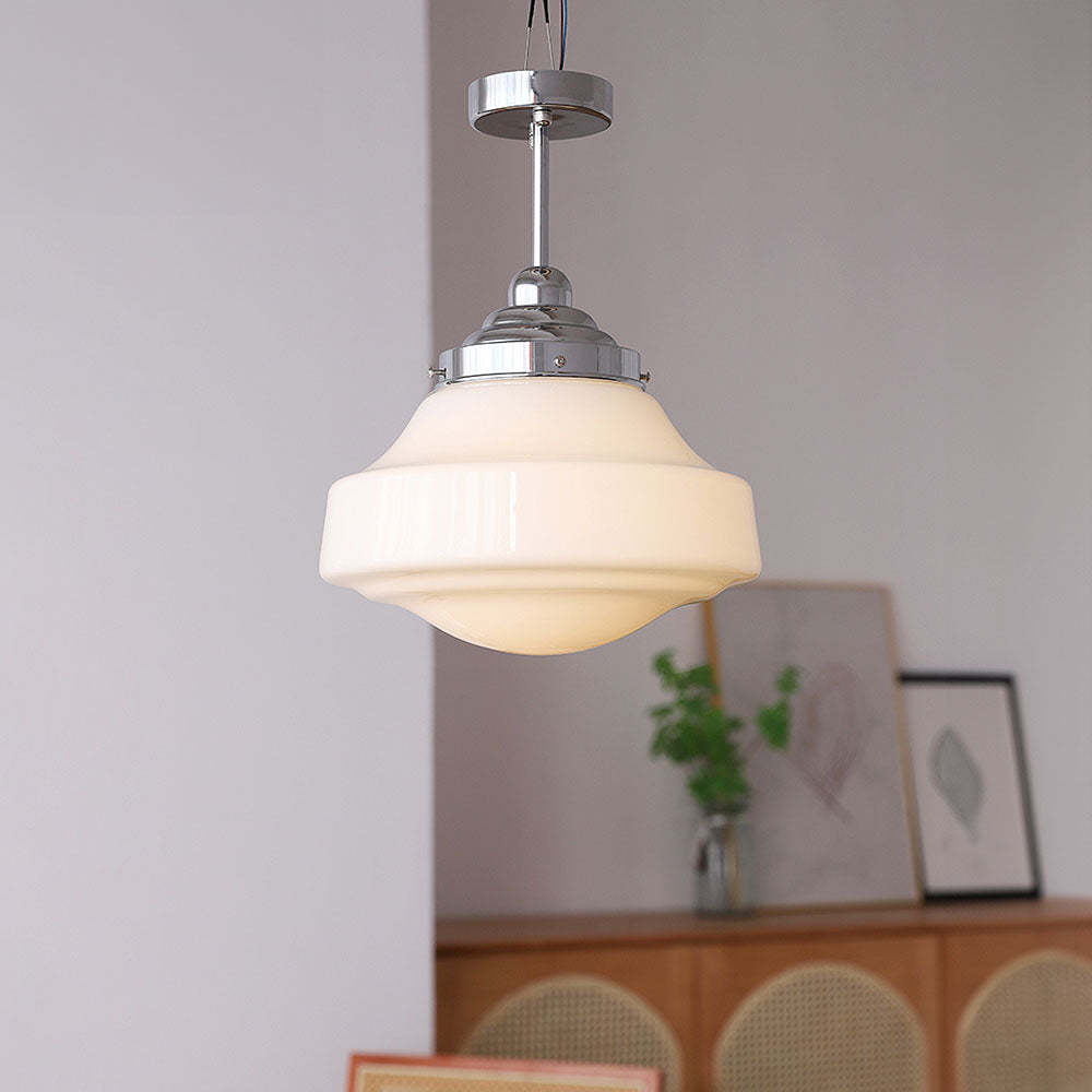 Scandinavian White Glass Ceiling Lamp -Homdiy