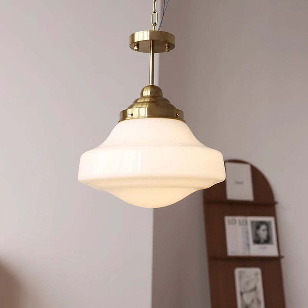 Scandinavian White Glass Ceiling Lamp -Homdiy