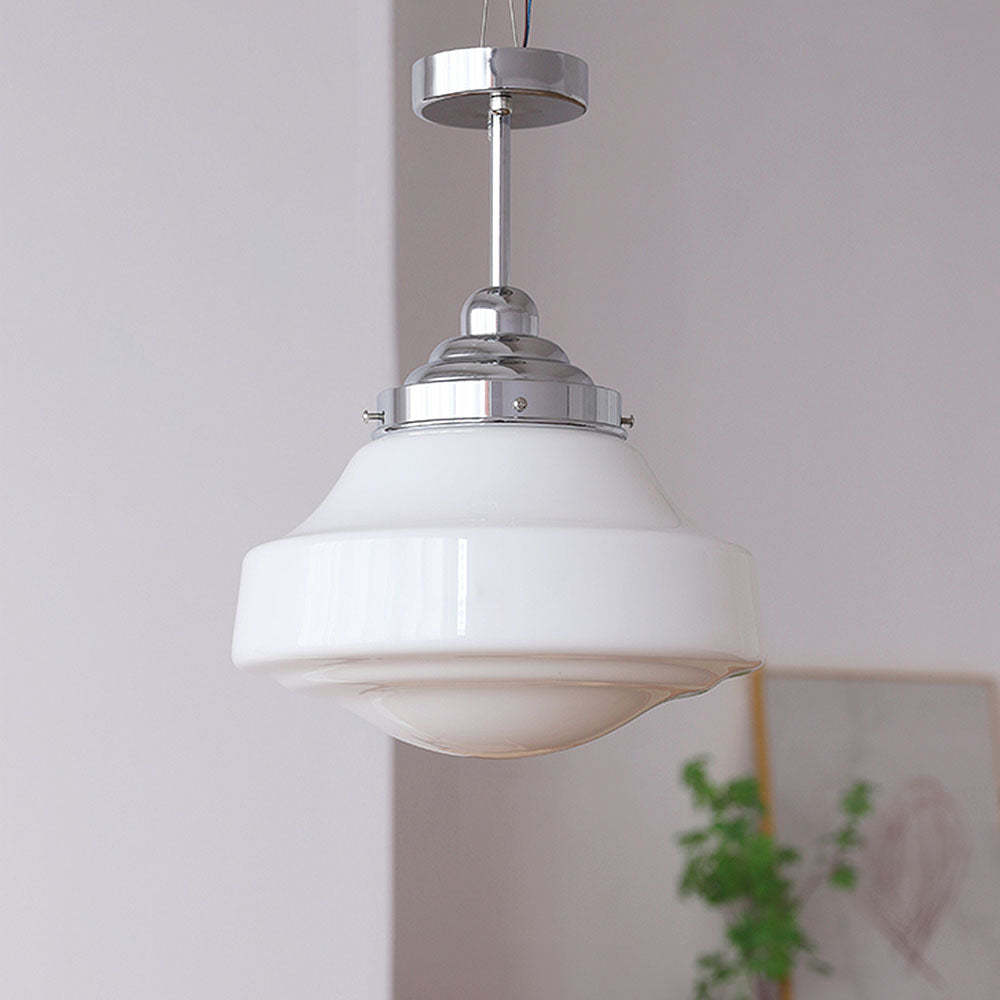 Scandinavian White Glass Ceiling Lamp -Homdiy