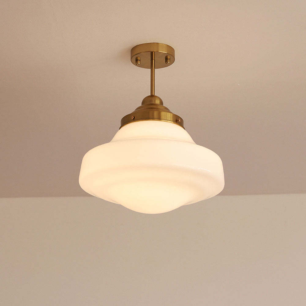 Scandinavian White Glass Ceiling Lamp -Homdiy