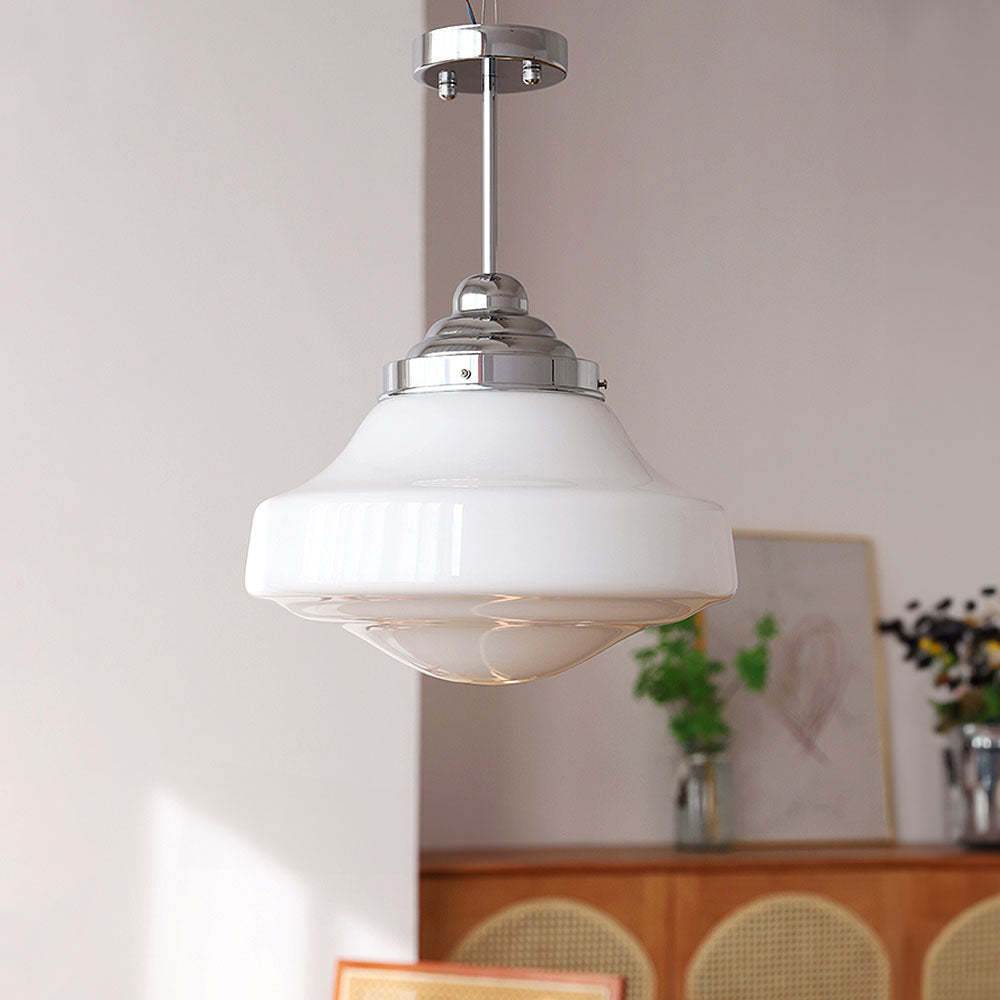 Scandinavian White Glass Ceiling Lamp -Homdiy