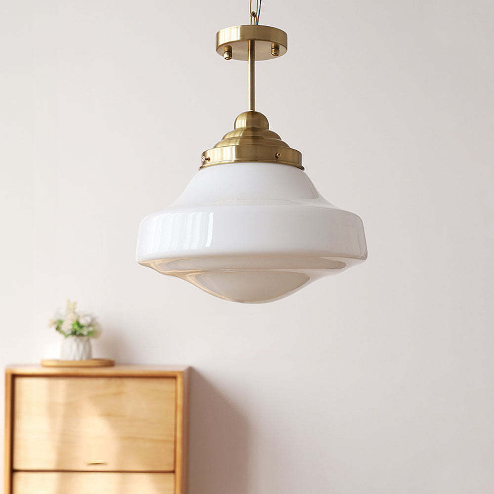 Scandinavian White Glass Ceiling Lamp -Homdiy