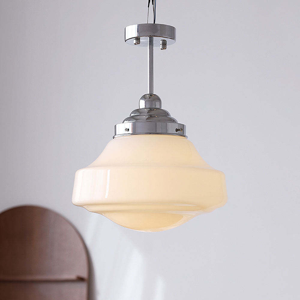 Scandinavian White Glass Ceiling Lamp -Homdiy