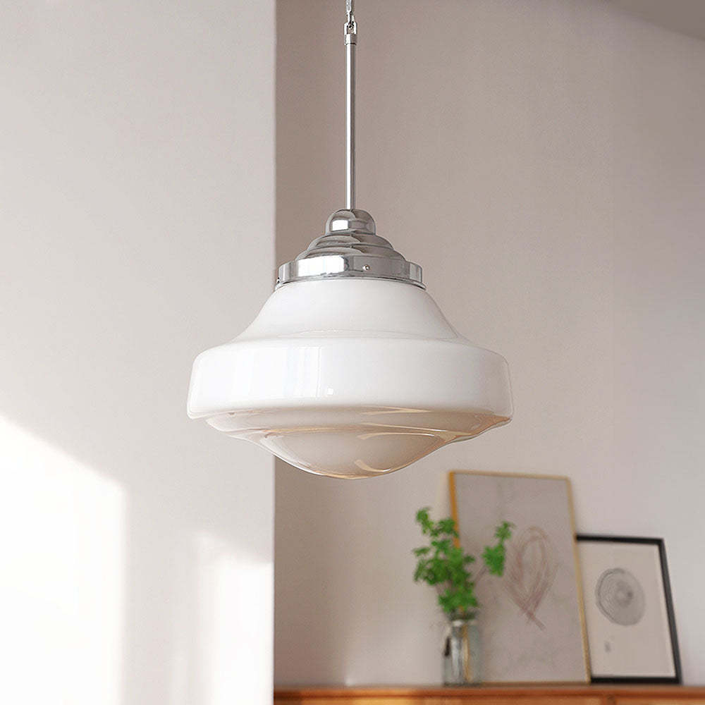 Retro Mid-Century White Glass Pendant Lights -Homdiy