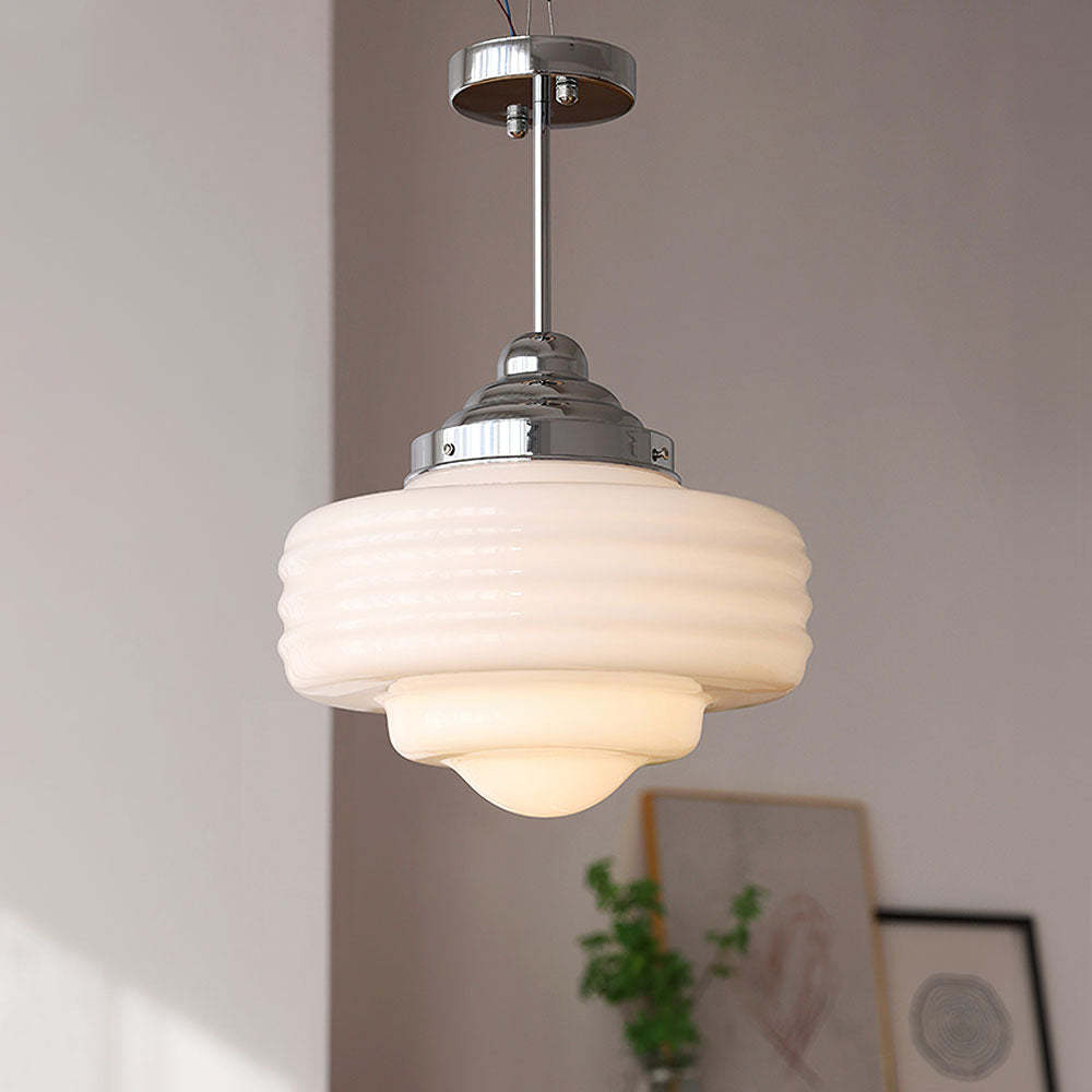 Vintage Multi Layers White Glass Ceiling Light -Homdiy