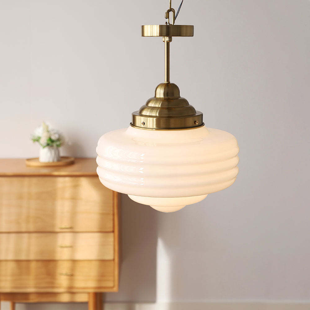 Vintage Multi Layers White Glass Ceiling Light -Homdiy