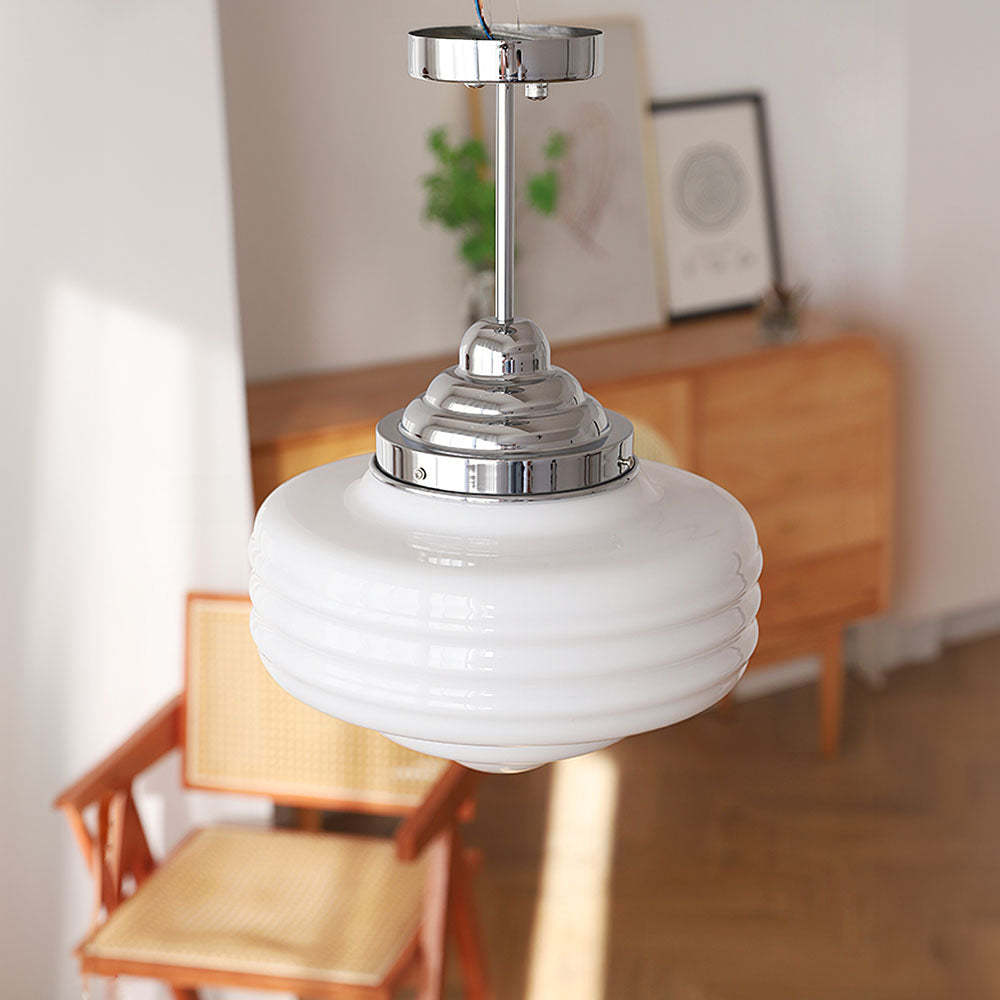 Vintage Multi Layers White Glass Ceiling Light -Homdiy