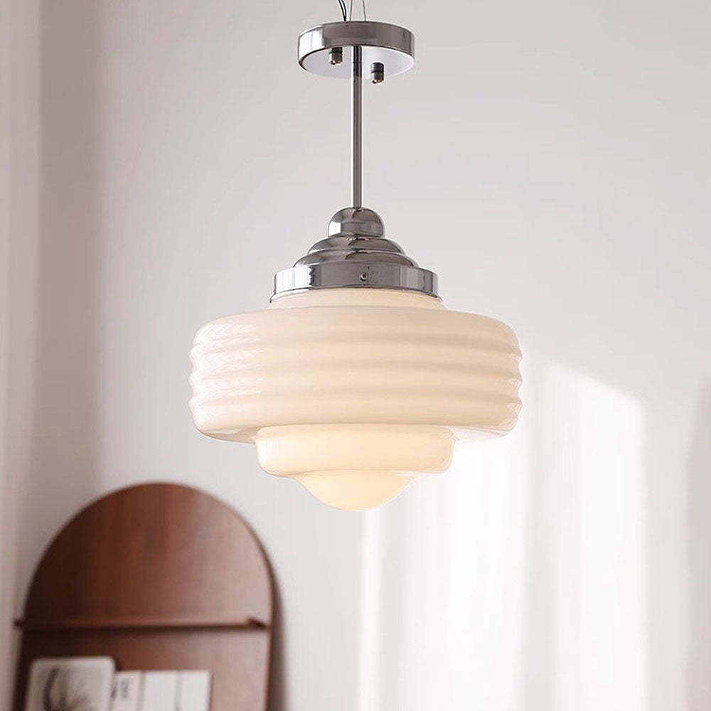 Vintage Multi Layers White Glass Ceiling Light -Homdiy