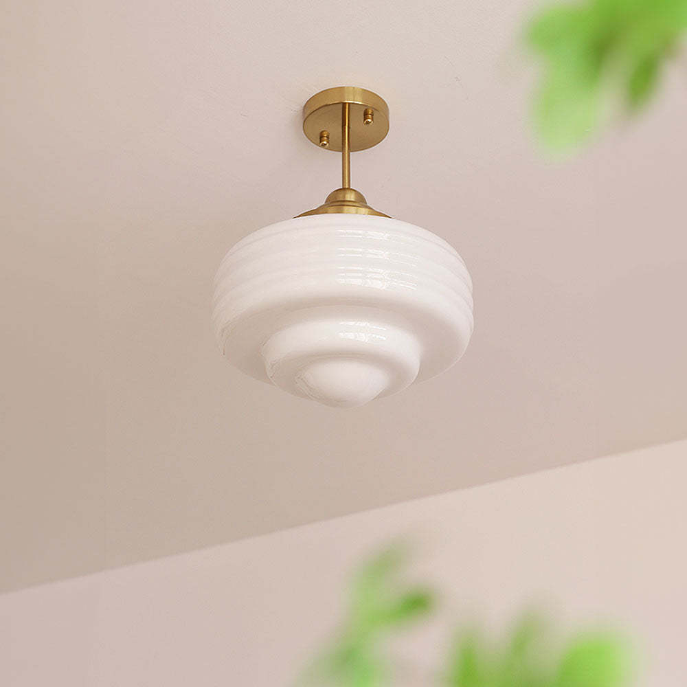 Vintage Multi Layers White Glass Ceiling Light -Homdiy