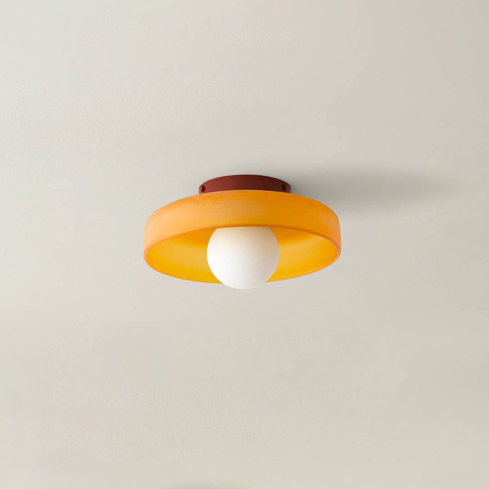 Homdiy Ceiling Light Bauhaus Round Modern Semi Flush Ceiling