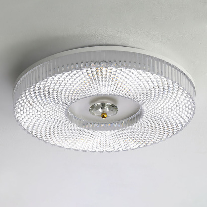 Modern Round LED Bedroom Flush Mount Ceiling Light-Homdiy