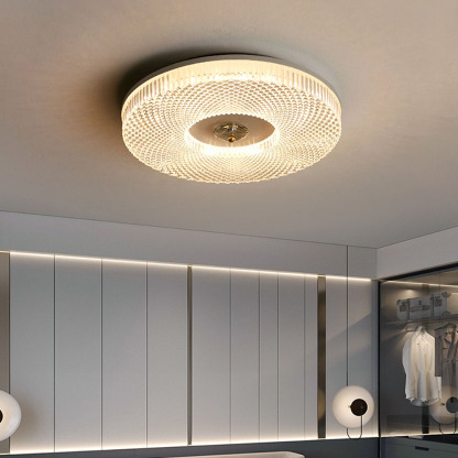 Modern Round LED Bedroom Flush Mount Ceiling Light-Homdiy