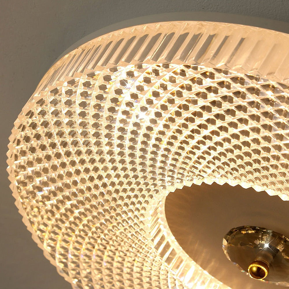 Modern Round LED Bedroom Flush Mount Ceiling Light-Homdiy