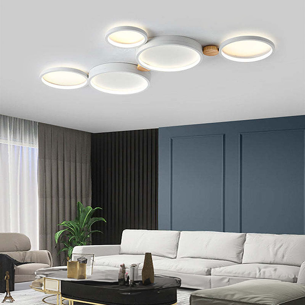 Homdiy Flush Mount Ceiling Light Modern Round LED Ceiling Light For Bedroom