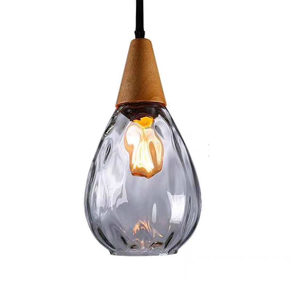 Retro Style Glass Mini Pendant Lighting over Kitchen Island