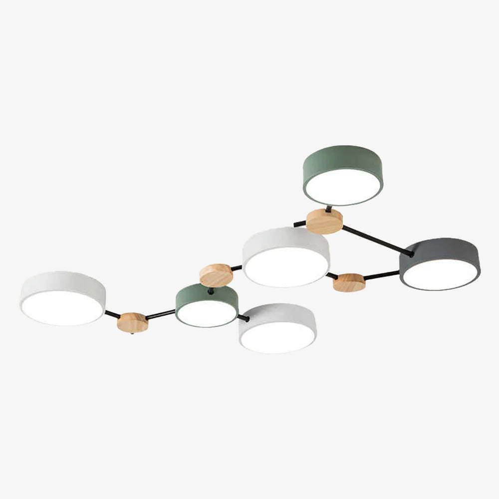 Modern Branch Multi-Head Iron LED Ceiling Light for Bedroom