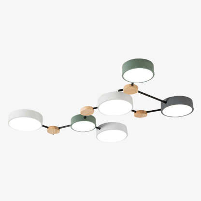 Modern Branch Multi-Head Iron LED Ceiling Light for Bedroom
