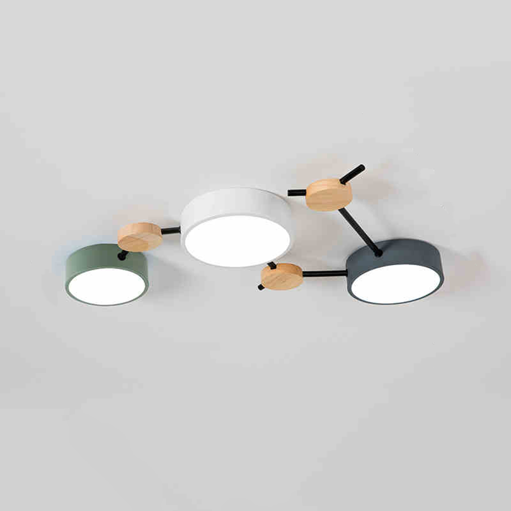 Modern Branch Multi-Head Iron LED Ceiling Light for Bedroom