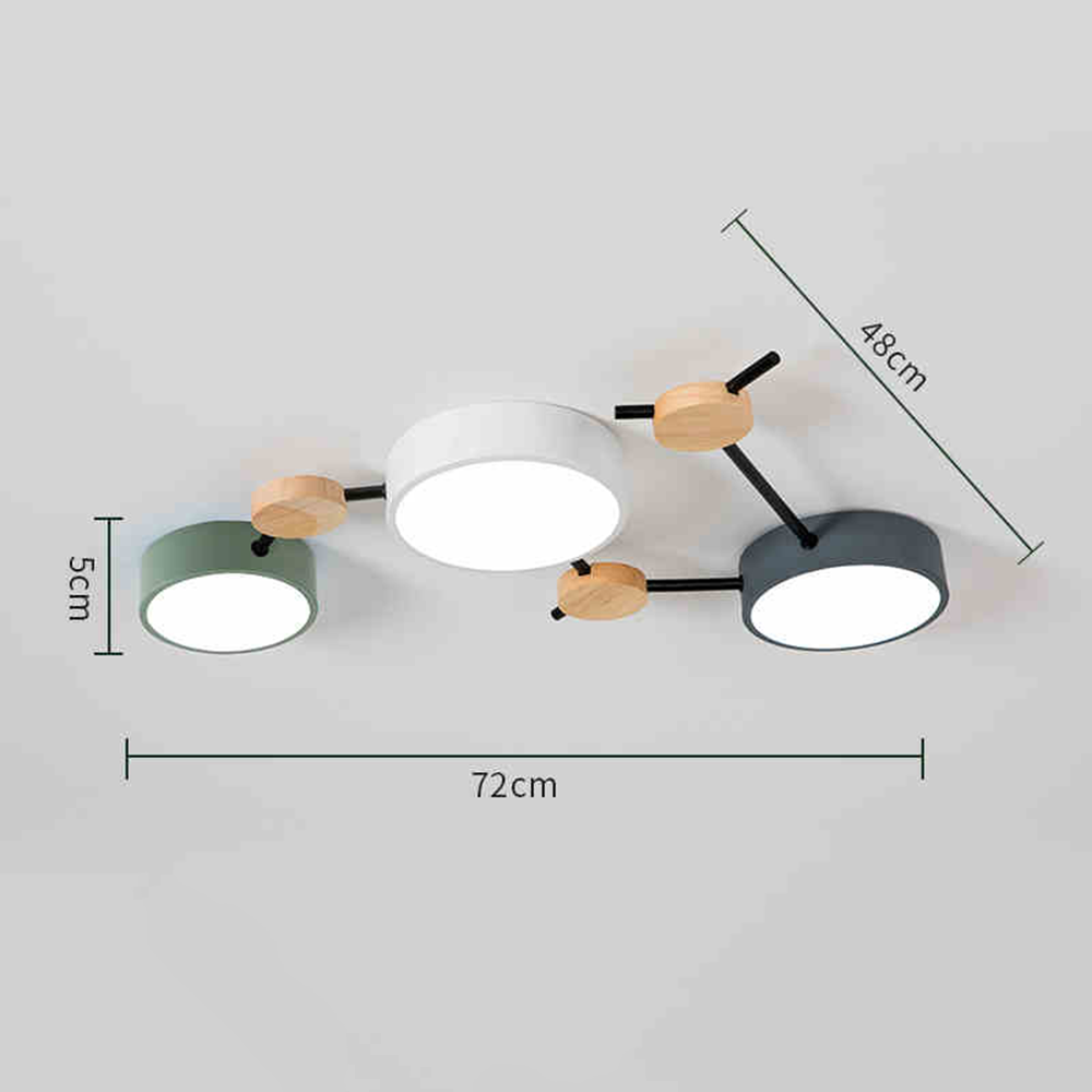 Modern Branch Multi-Head Iron LED Ceiling Light for Bedroom