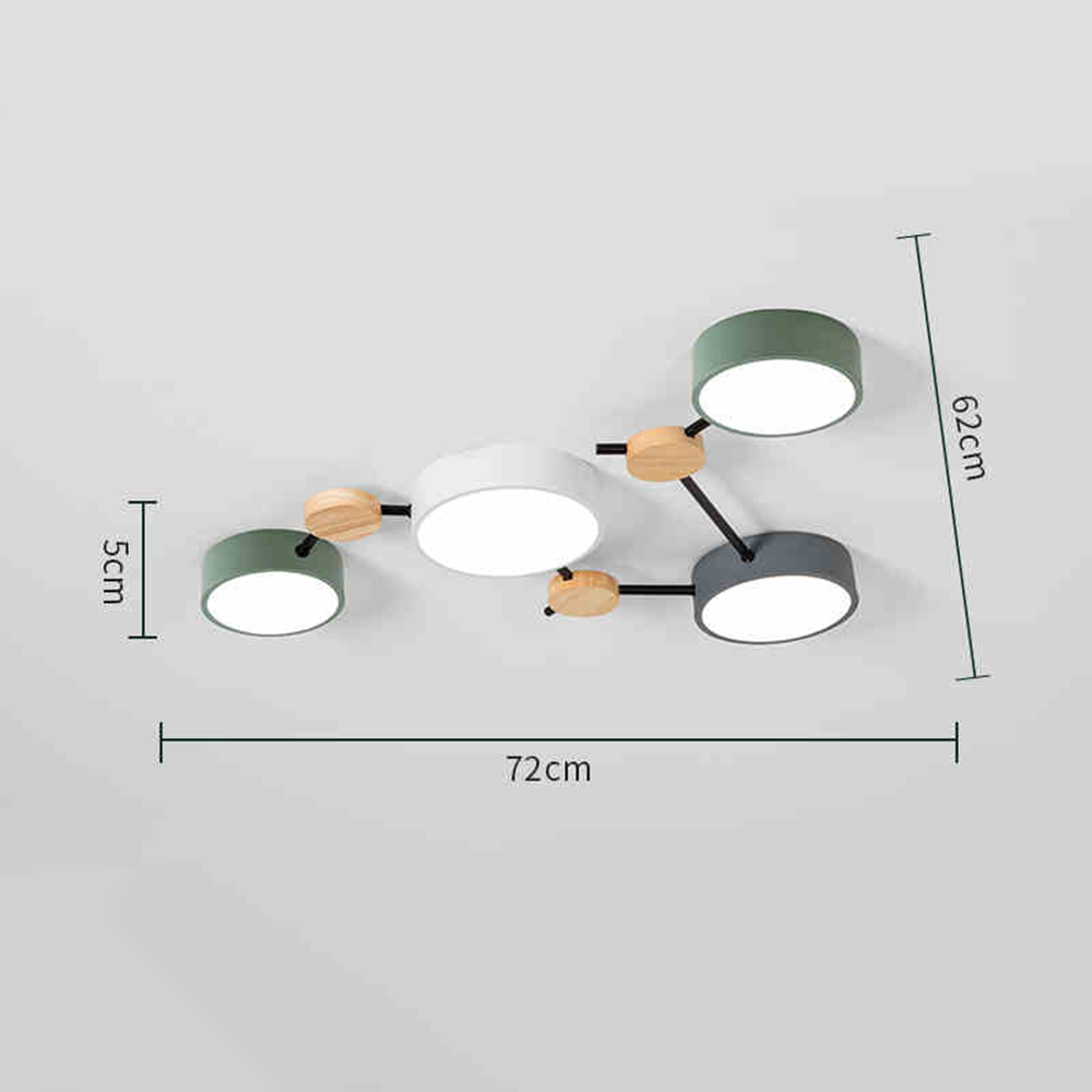 Modern Branch Multi-Head Iron LED Ceiling Light for Bedroom