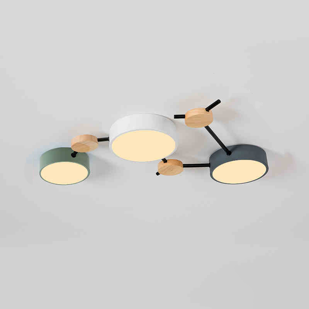 Modern Branch Multi-Head Iron LED Ceiling Light for Bedroom